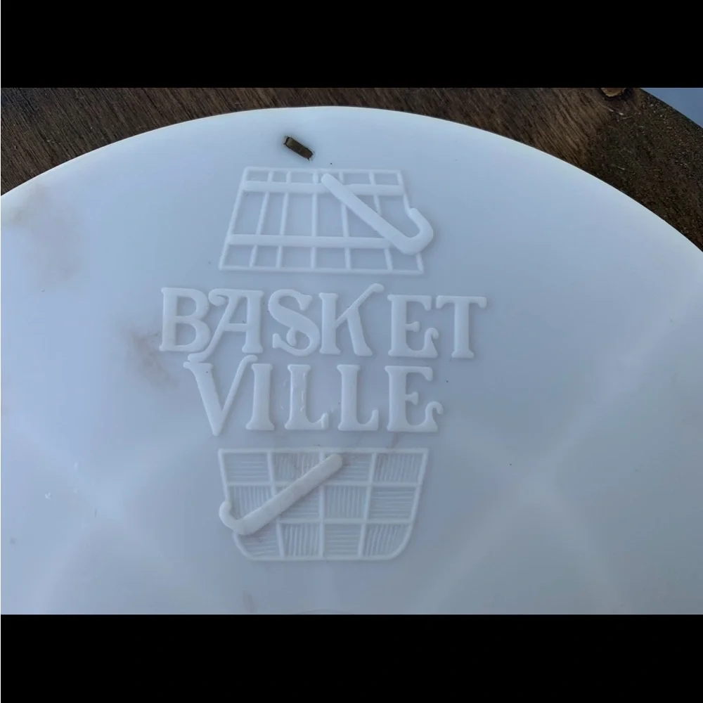 Vintage BASKETVILLE PUTNEY VERMONT Wooden ICE Bucket Holder Lid & Liner EXC COND